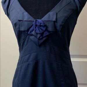 Perfect Rebecca Taylor wool and cotton fitted 1940s style dress
